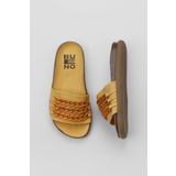 Bueno Shoes 01WU4708 Sarı Deri Kadın Düz Terlik