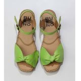 Bueno Shoes 01WU5206 Yeşil Deri Kadın Espadril Sandalet