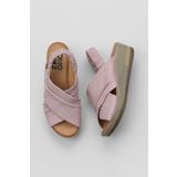 Bueno Shoes 01WU5700 Pembe Deri Kadın Dolgu Topuklu Sandalet