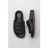 Bueno Shoes 01WU5829 Siyah Deri Kadın Düz Terlik