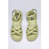 Bueno Shoes 01wu5902 Yeşil Deri Kadın Düz Sandalet