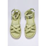 Bueno Shoes 01wu5902 Yeşil Deri Kadın Sandalet