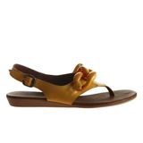 Bueno Shoes 01WU7409 Sarı Deri Kadın Düz Sandalet