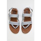 Bueno Shoes 01WU7423 Mavi Deri Kadın Parmak Arası Sandalet