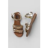 Bueno Shoes 01WU7434 Sarı Parlak Deri Kadın Sandalet