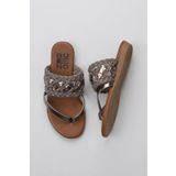 Bueno Shoes 01WU7448 Gri Parlak Kadın Terlik