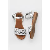 Bueno Shoes 01WU7449 Beyaz Gümüş Kadın Sandalet