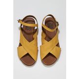 Bueno Shoes 01WU7477 Sarı Deri Kadın Sandalet
