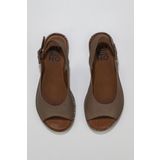 Bueno Shoes 01WU8204 Gri Deri Kadın Düz Sandalet