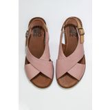 Bueno Shoes 01wu8213 Gül Kurusu Bej Deri Kadın Düz Sandalet