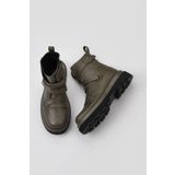 Bueno Shoes 01WV1009 Deri Haki Kadın Bot