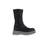 Bueno Shoes 01WV1302 Siyah Deri Kadın Dolgu Topuklu Bot