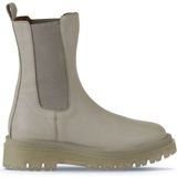 Bueno Shoes 01WV1510 Bej Deri Kadın Dolgu Topuklu Bot
