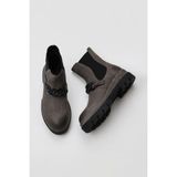 Bueno Shoes 01WV2910 Koyu Gri Nubuk Topuklu Kadın Bot