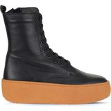 Bueno Shoes 01WV5500 Siyah Dolgu Topuklu Kadın Bot
