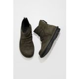 Bueno Shoes 01WV7503 Haki Koyu Nubuk Düz Kadın Bot