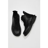 Bueno Shoes 01WV7504 Siyah Deri Kadın Bot