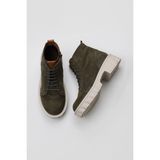 Bueno Shoes 01WV9000 Haki Süet Kadın Topuklu Bot