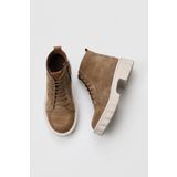 Bueno Shoes 01WV9000 Taba Süet Topuklu Kadın Bot