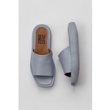 Bueno Shoes 01WY1000 Mavi Deri Kadın Dolgu Topuklu Terlik
