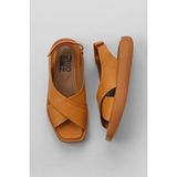 Bueno Shoes 01WY1012 Turuncu Deri Kadın Düz Sandalet