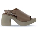 Bueno Shoes 01WY12208 Gri Deri Kadın Topuklu Sandalet