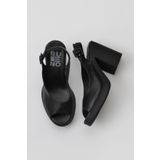 Bueno Shoes 01WY12300 Siyah Deri Kadın Topuklu Ayakkabı