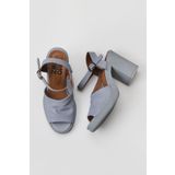 Bueno Shoes 01WY12303 Mavi Deri Kadın Topuklu Sandalet