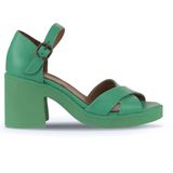 Bueno Shoes 01WY12501 Yeşil Koyu Deri Topuklu Kadın Sandalet