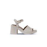 Bueno Shoes 01WY12502 Krem Deri Kadın Topuklu Ayakkabı
