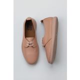 Bueno Shoes 01WY1509 Pudra Açık Deri Kadın Klasik Ayakkabı