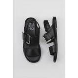 Bueno Shoes 01WY2013 Siyah Deri Kadın Sandalet