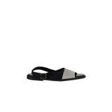 Bueno Shoes 01WY2015 Ekru Siyah Deri Kadın Sandalet