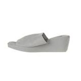 Bueno Shoes 01WY2404 Ekru Deri Kadın Dolgu Topuklu Terlik