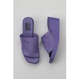 Bueno Shoes 01WY2404 Lila Deri Kadın Dolgu Topuklu Terlik