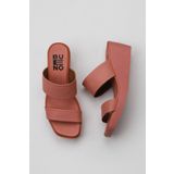 Bueno Shoes 01WY2409 Pembe Deri Kadın Dolgu Topuklu Terlik