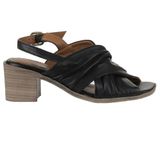 Bueno Shoes 01WY4902 Siyah Deri Topuklu Kadın Sandalet