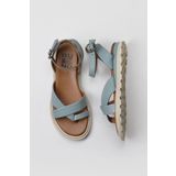Bueno Shoes 01WY5407 Mavi Deri Kadın Sandalet