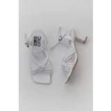 Bueno Shoes 01WY6805 Beyaz Deri Kadın Topuklu Sandalet