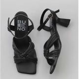 Bueno Shoes 01WY6805 Siyah Deri Kadın Topuklu Sandalet