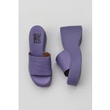 Bueno Shoes 01WY9000 Lila Deri Kadın Dolgu Topuklu Terlik