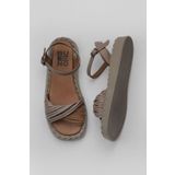 Bueno Shoes 01WY9110 Gri Deri Kadın Düz Sandalet