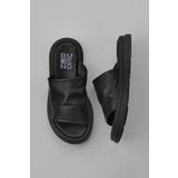 Bueno Shoes 01WY9400 Siyah Deri Kadın Düz Terlik