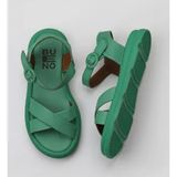 Bueno Shoes 01WY9409 Yeşil Koyu Deri Kadın Sandalet