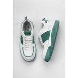 Bueno Shoes 01WZ10401 Beyaz Yeşil Deri Kadın Spor Ayakkabı