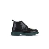 Bueno Shoes 01WZ4002 Siyah Yeşil Açma Deri Kadın Düz Bot