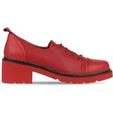 Bueno Shoes 01WZ4403 Kırmızı Deri Kadın Topuklu Ayakkabı