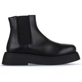 Bueno Shoes 01WZ6403 Siyah Deri Düz Kadın Bot