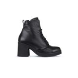 Bueno Shoes 01WZ7107 Siyah Deri Kadın Topuklu Bot