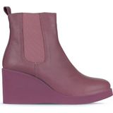Bueno Shoes 01WZ8302 Mor Deri Kadın Dolgu Topuklu Bot